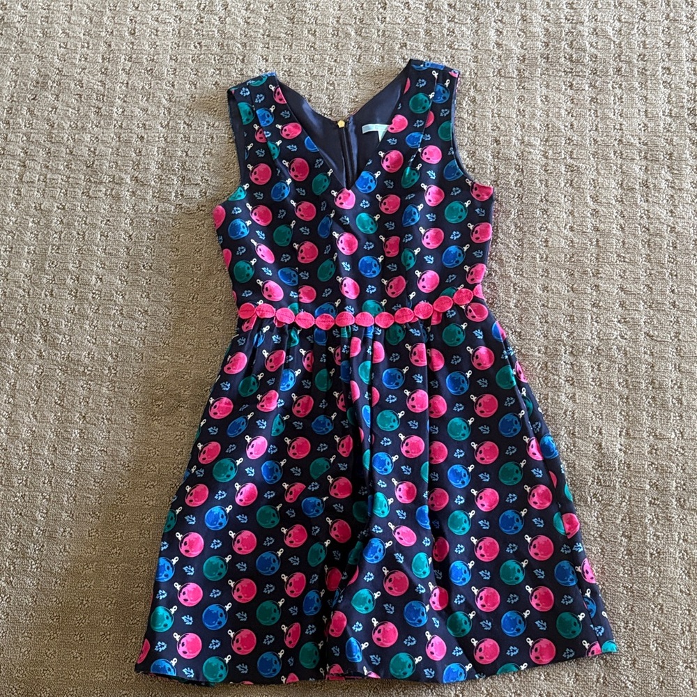Draper James Women’s Holiday Dress with Colorful Ornaments
